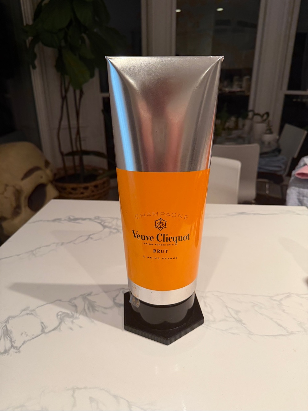 Veuve Clicquot Orange & Silver Champagne Bottle Cooler Sleeve